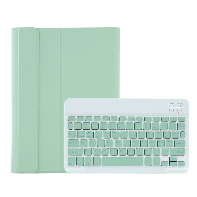 For Samsung Galaxy Tab S9 FE A710B Candy Color TPU Bluetooth Keyboard Leather Tablet Case with Pen Holder(Light Green) - Samsung Keyboard by PMC TechLife | Online Shopping South Africa | PMC TechLife
