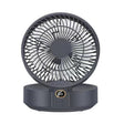 WSK302 4000mAh Swivel Head Wall Mounted Fan with Night Light(Black) - Electric Fans by PMC TechLife | Online Shopping South Africa | PMC TechLife | Buy Now Pay Later Mobicred