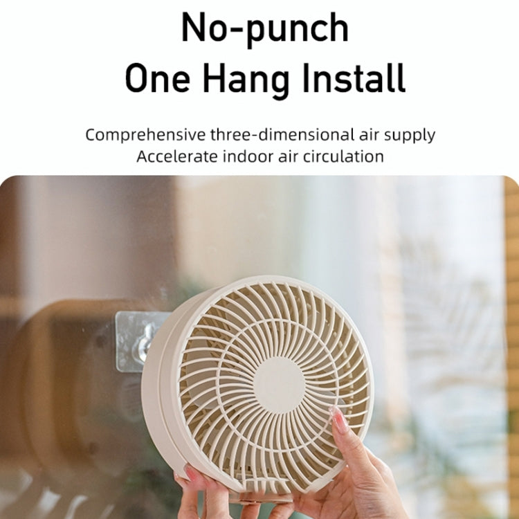 WSK302 4000mAh Swivel Head Wall Mounted Fan with Night Light(Pink) - Electric Fans by PMC TechLife | Online Shopping South Africa | PMC TechLife | Buy Now Pay Later Mobicred