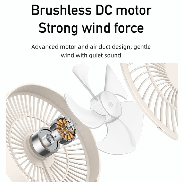 WSK302 4000mAh Swivel Head Wall Mounted Fan with Night Light(Pink) - Electric Fans by PMC TechLife | Online Shopping South Africa | PMC TechLife | Buy Now Pay Later Mobicred