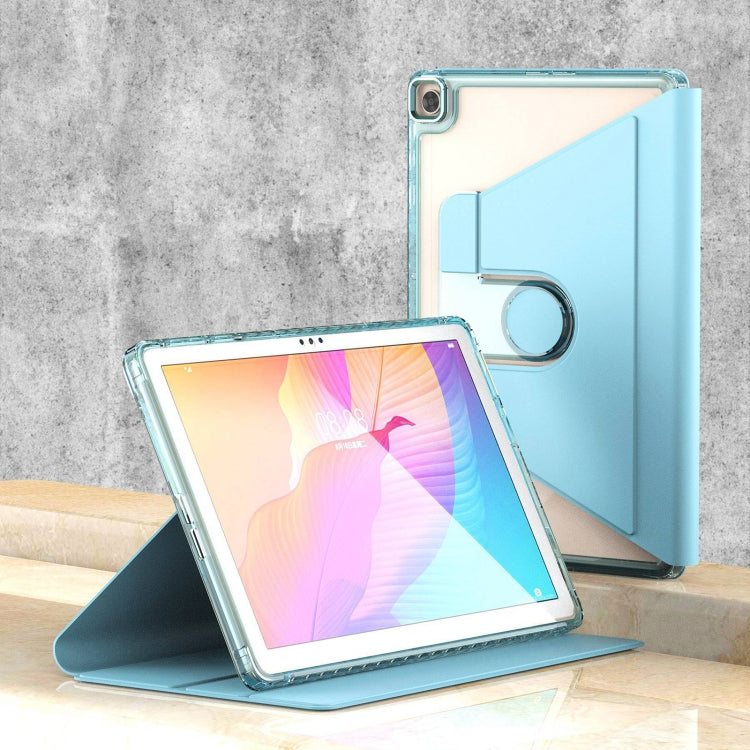 For Huawei MatePad T10 / T10S Clear 360 Rotation Stand Smart Leather Tablet Case(Baby Blue) - Huawei by PMC TechLife | Online Shopping South Africa | PMC TechLife | Buy Now Pay Later Mobicred