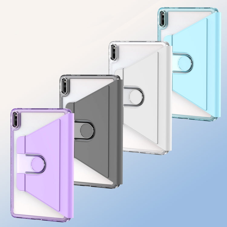 For Huawei MatePad 10.4 Clear 360 Rotation Stand Smart Leather Tablet Case(Baby Blue)