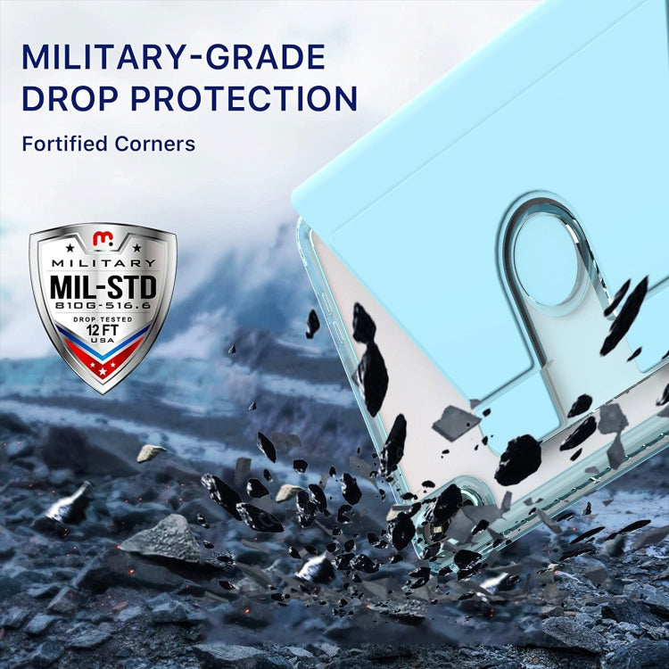 For Huawei MatePad 10.4 Clear 360 Rotation Stand Smart Leather Tablet Case(Black) - Huawei by PMC TechLife | Online Shopping South Africa | PMC TechLife | Buy Now Pay Later Mobicred