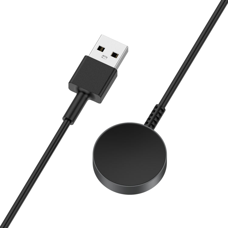 For Samsung Galaxy Watch 6 / 6 Classic USB-A Port Magnetic Metal Watch Charging Cable(Black) - Charger by PMC TechLife | Online Shopping South Africa | PMC TechLife | Buy Now Pay Later Mobicred