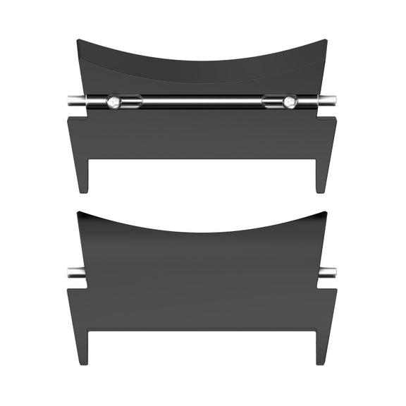 For Samsung Galaxy Watch 6 / 6 Classic 1 Pair Stainless Steel Metal Watch Band Connector(Black)