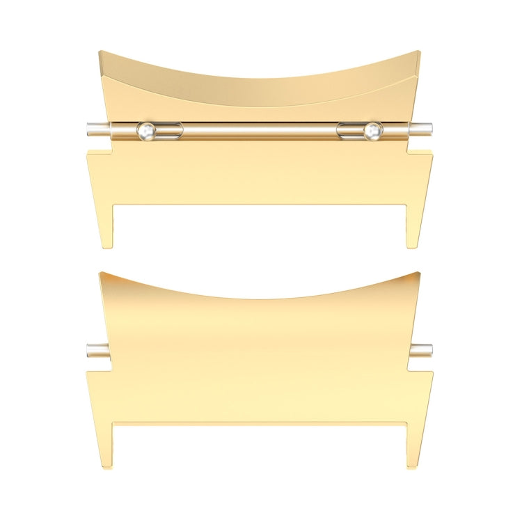 For Samsung Galaxy Watch 6 / 6 Classic 1 Pair Stainless Steel Metal Watch Band Connector(Gold)