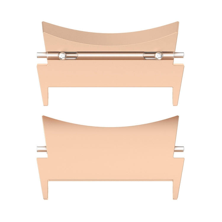 For Samsung Galaxy Watch 6 / 6 Classic 1 Pair Stainless Steel Metal Watch Band Connector(Rose Gold)