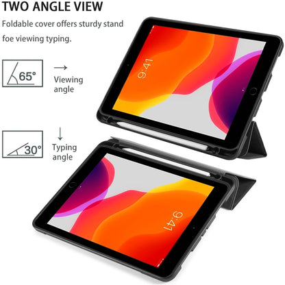 For iPad 10.2 2021 / 2020 / 2019 DG.MING See Series Horizontal Flip Leather Case with Holder & Pen Holder(Black) - free shipping - PMC Jewellery - Order now!