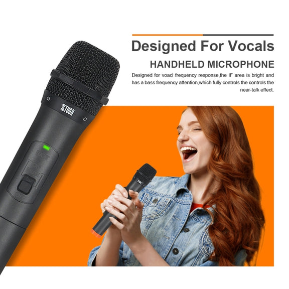XTUGA S400 Professional 4-Channel UHF Wireless Microphone System with 4 Handheld Microphone(UK Plug)