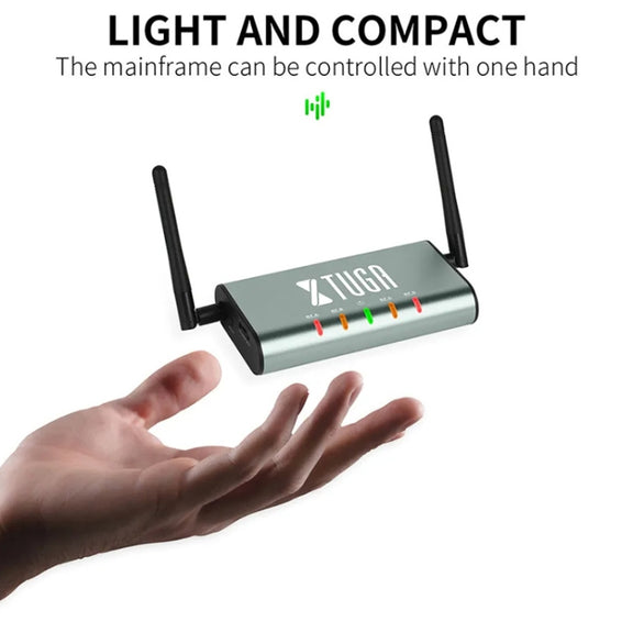 XTUGA U-F4600 Professional 4-Channel UHF Wireless Microphone System with 4 Handheld Microphone(AU Plug)