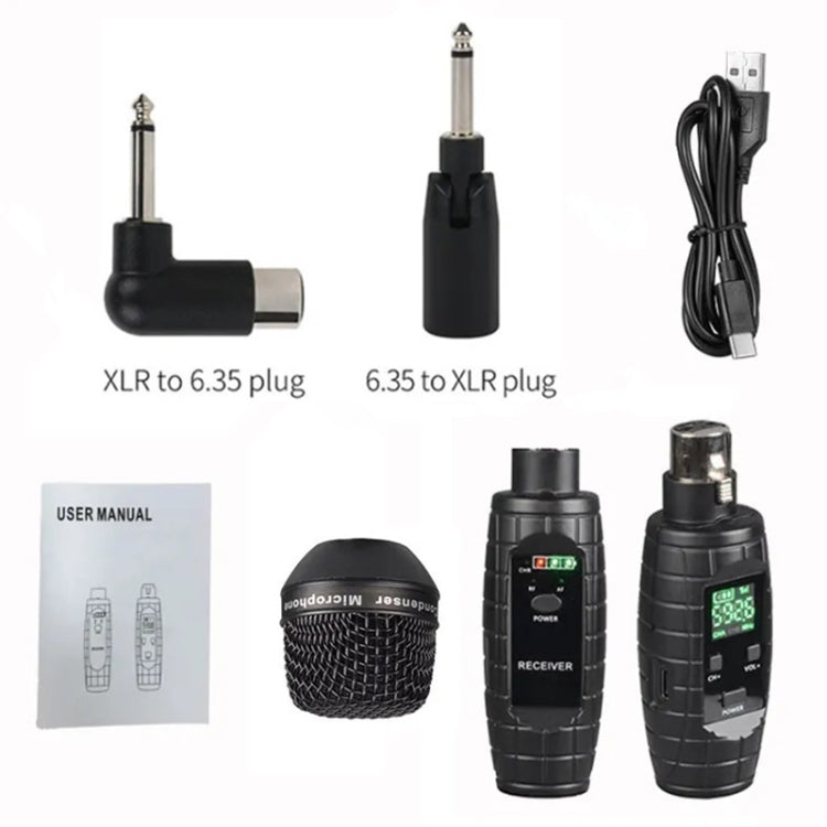 XTUGA U-95 Wireless XLR Transmitter and Receiver UHF Wireless Guitar Transmitter Receiver With Condenser Mic - Microphone by XTUGA | Online Shopping South Africa | PMC TechLife | Buy Now Pay Later Mobicred