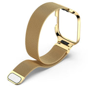 For Redmi Watch 3 Lite / Watch 3 Active 2 in 1 Milan Metal Watch Band with Watch Frame(Gold)