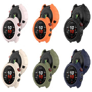 For Garmin Approach S70 47mm Armor Hollow Watch Protective Case(Midnight Blue)