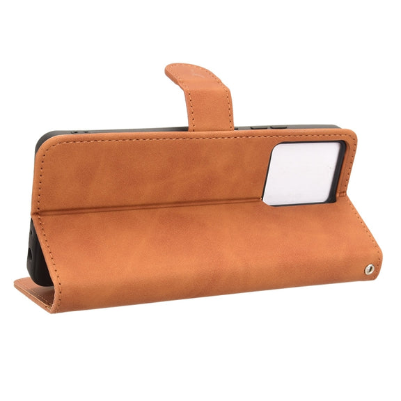 For Blackview Oscal Modern 8 / Color 8 Skin Feel Magnetic Flip Leather Phone Case(Brown)