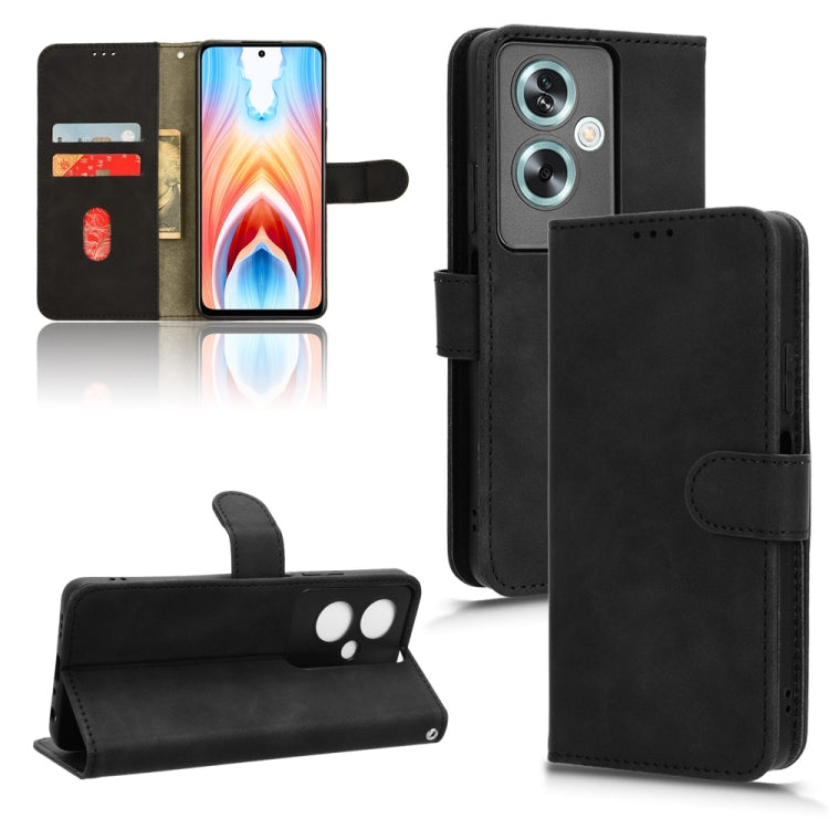 For OPPO A79 5G Skin Feel Magnetic Flip Leather Phone Case(Black) - OPPO Cases by PMC TechLife | Online Shopping South Africa | PMC TechLife