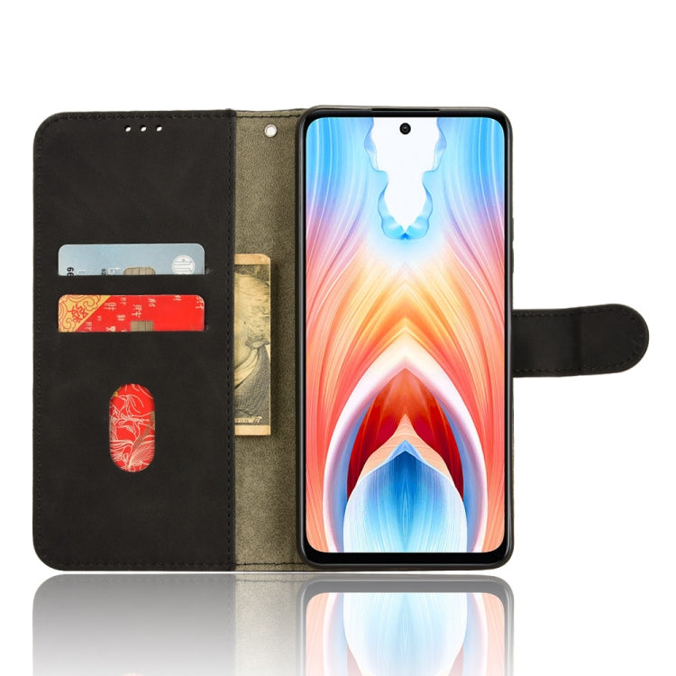 For OPPO A79 5G Skin Feel Magnetic Flip Leather Phone Case(Black) - OPPO Cases by PMC TechLife | Online Shopping South Africa | PMC TechLife