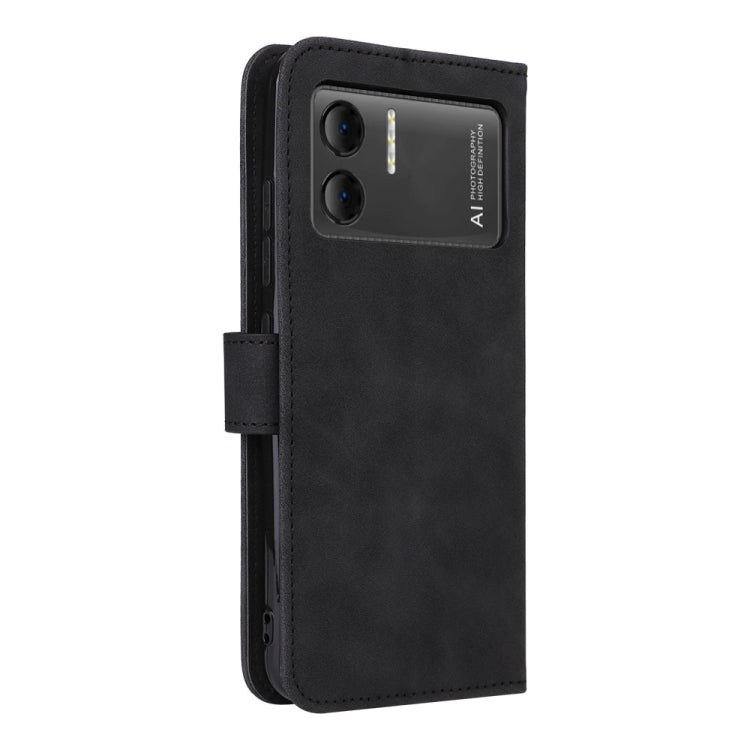For Doogee X98 / X98 Pro Skin Feel Magnetic Flip Leather Phone Case(Black) - More Brand by PMC TechLife | Online Shopping South Africa | PMC TechLife | Buy Now Pay Later Mobicred