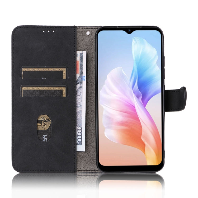 For Doogee X98 / X98 Pro Skin Feel Magnetic Flip Leather Phone Case(Black) - More Brand by PMC TechLife | Online Shopping South Africa | PMC TechLife | Buy Now Pay Later Mobicred