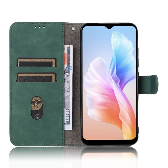 For Doogee X98 / X98 Pro Skin Feel Magnetic Flip Leather Phone Case(Green)