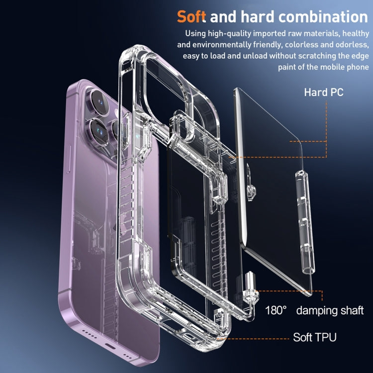 For iPhone 15 Pro Max Crystal Clear Flip Card Slot Phone Case(Transparent) - iPhone 15 Pro Max Cases by PMC TechLife | Online Shopping South Africa | PMC TechLife