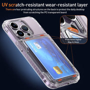 For iPhone 15 Pro Max Crystal Clear Flip Card Slot Phone Case(Transparent)