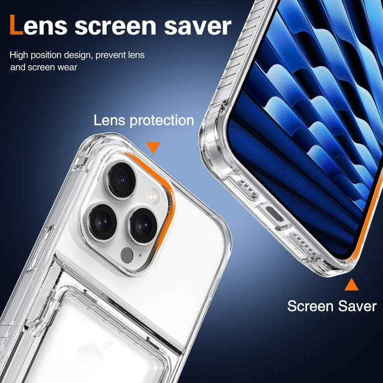 For iPhone 16 Pro Max Crystal Clear Flip Card Slot Phone Case(Transparent) - iPhone 16 Pro Max Cases by PMC TechLife | Online Shopping South Africa | PMC TechLife | Buy Now Pay Later Mobicred