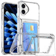 For iPhone 16 Crystal Clear Flip Card Slot Phone Case(Transparent) - free shipping - PMC TechLife - Order now!