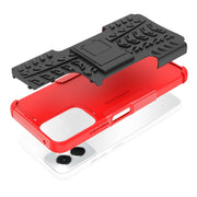For Motorola Moto G Power 5G 2024 Tire Texture TPU + PC Phone Case with Holder(Red)