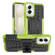 For Motorola Moto G Power 5G 2024 Tire Texture TPU + PC Phone Case with Holder(Green) - Motorola Cases by PMC Jewellery | Online Shopping South Africa | PMC Jewellery | Buy Now Pay Later Mobicred