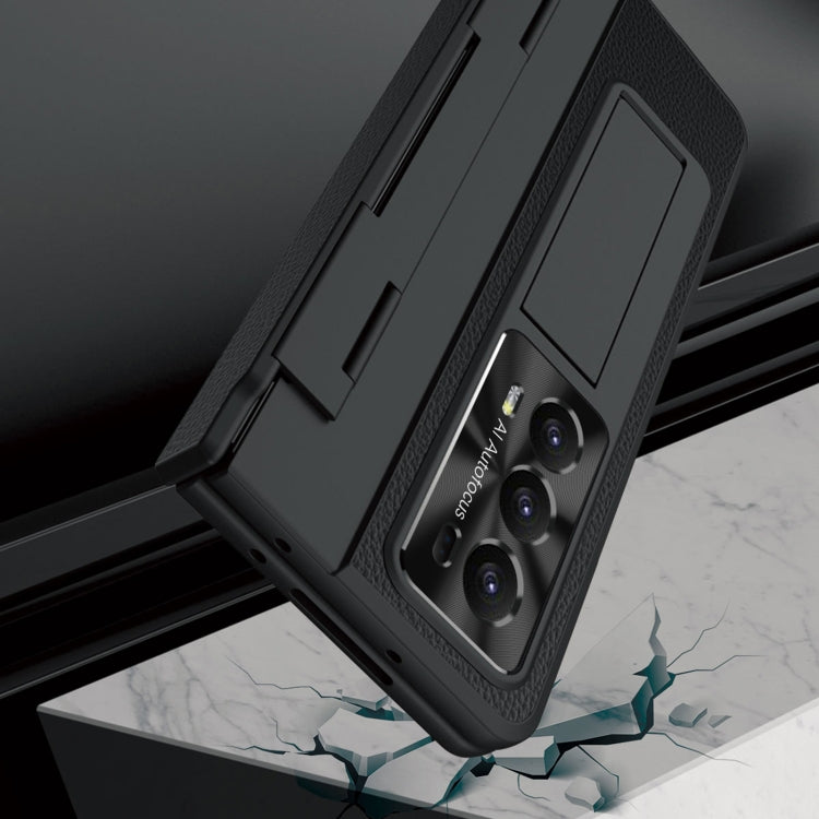 For Honor Magic V2 Shield Series Integrated Folding Phone Case(Silver+Gold) - Honor Cases by PMC TechLife | Online Shopping South Africa | PMC TechLife | Buy Now Pay Later Mobicred