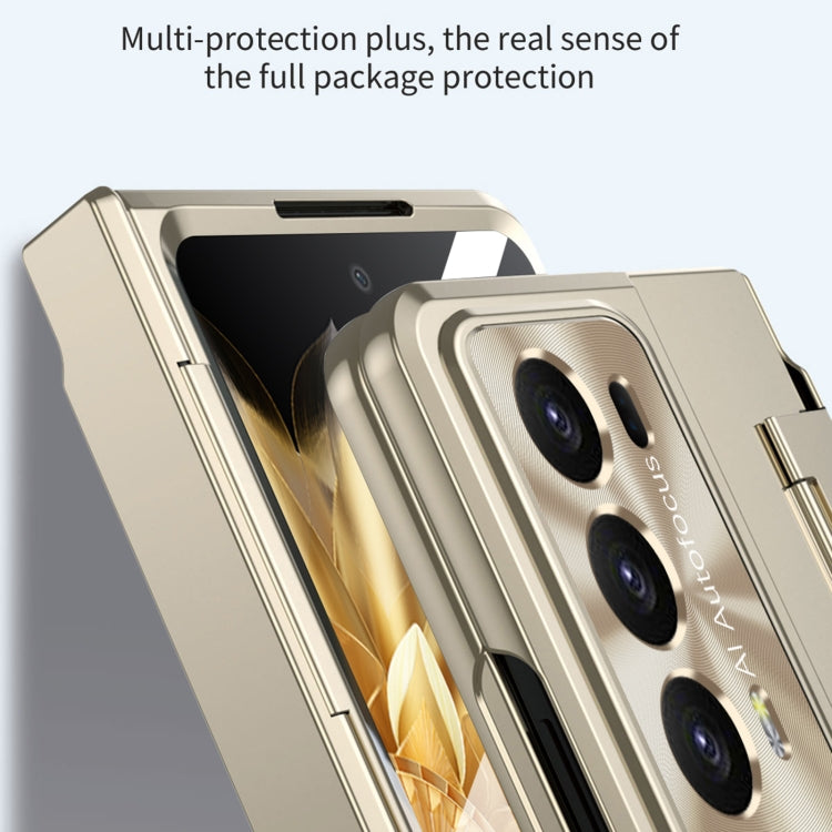 For Honor Magic V2 Integrated Folding Phone Case with Hinge(Silver)
