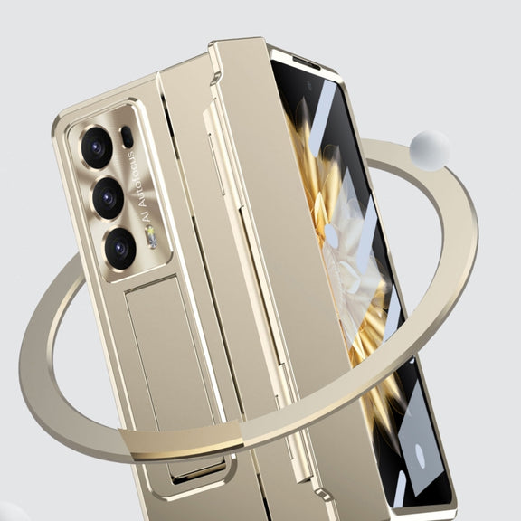 For Honor Magic V2 Integrated Folding Phone Case with Hinge(Silver)