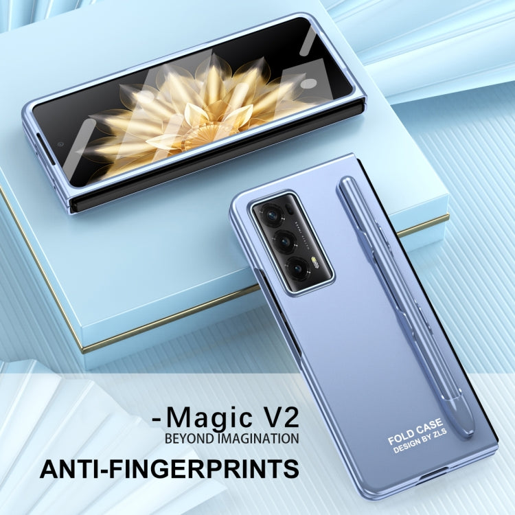 For Honor Magic V2 Integrated AG Matte Folding Phone Case(Black) - Honor Cases by PMC TechLife | Online Shopping South Africa | PMC TechLife | Buy Now Pay Later Mobicred