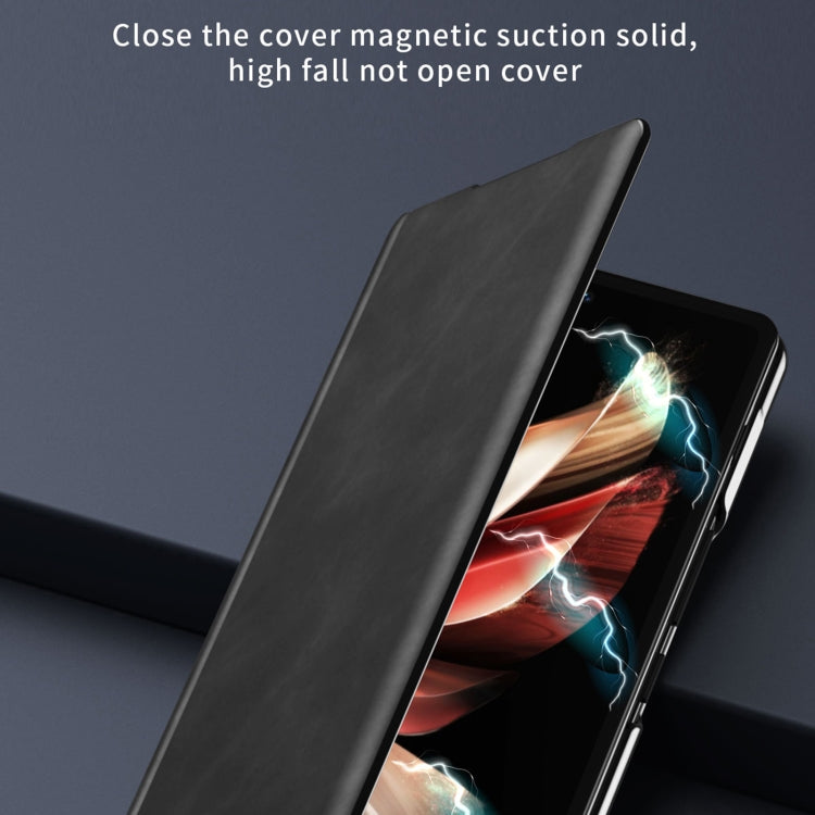 For Honor Magic V2 Celebrity Series Napa Texture Shockproof Phone Leather Case(White) - Honor Cases by PMC TechLife | Online Shopping South Africa | PMC TechLife | Buy Now Pay Later Mobicred