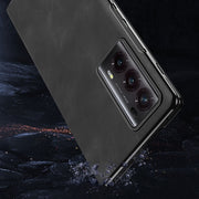 For Honor Magic V2 Celebrity Series Napa Texture Shockproof Phone Leather Case(Brown)