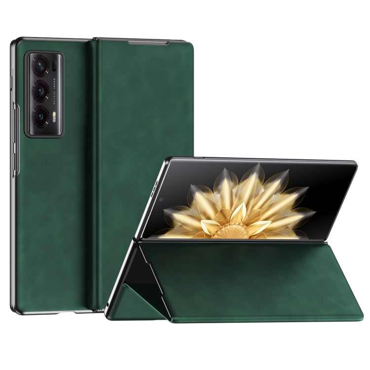 For Honor Magic V2 Celebrity Series Napa Texture Shockproof Phone Leather Case(Green) - Honor Cases by PMC TechLife | Online Shopping South Africa | PMC TechLife | Buy Now Pay Later Mobicred