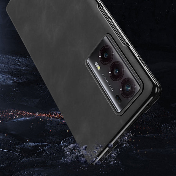For Honor Magic V2 Celebrity Series Napa Texture Shockproof Phone Leather Case(Sapphire Blue)