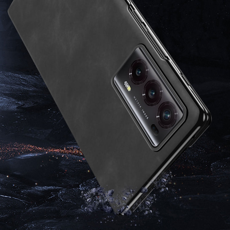 For Honor Magic V2 Celebrity Series Napa Texture Shockproof Phone Leather Case(Sapphire Blue)