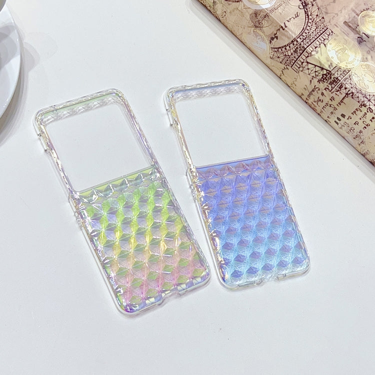 For Motorola Razr 40 Ultra Colorful Diamond Texture PC Phone Case(Gradient Pink Green) - Motorola Cases by PMC TechLife | Online Shopping South Africa | PMC TechLife | Buy Now Pay Later Mobicred