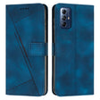 For Motorola Moto G Play 2024 Dream Triangle Leather Phone Case with Lanyard(Blue) - Motorola Cases by PMC Jewellery | Online Shopping South Africa | PMC Jewellery | Buy Now Pay Later Mobicred