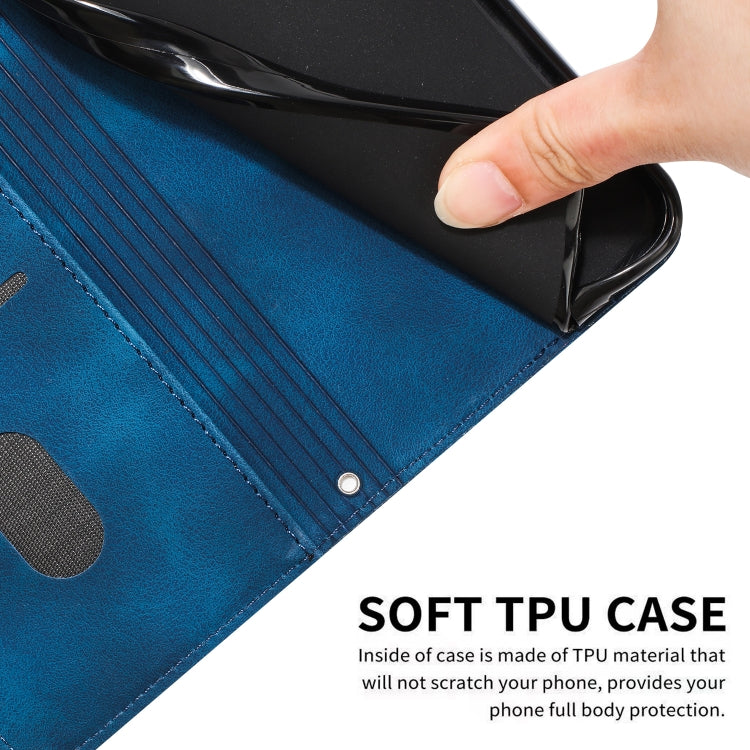 For Motorola Moto G Play 2024 Dream Triangle Leather Phone Case with Lanyard(Blue) - Motorola Cases by PMC Jewellery | Online Shopping South Africa | PMC Jewellery | Buy Now Pay Later Mobicred