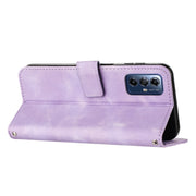 For Motorola Moto G Play 2024 Dream Triangle Leather Phone Case with Lanyard(Purple)