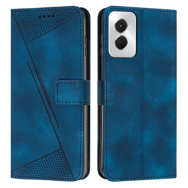 For Motorola Moto G Power 5G 2024 Dream Triangle Leather Phone Case with Lanyard(Blue) - Motorola Cases by PMC Jewellery | Online Shopping South Africa | PMC Jewellery | Buy Now Pay Later Mobicred