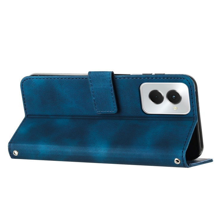 For Motorola Moto G Power 5G 2024 Dream Triangle Leather Phone Case with Lanyard(Blue) - Motorola Cases by PMC Jewellery | Online Shopping South Africa | PMC Jewellery | Buy Now Pay Later Mobicred