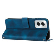 For Motorola Moto G Power 5G 2024 Dream Triangle Leather Phone Case with Lanyard(Blue)