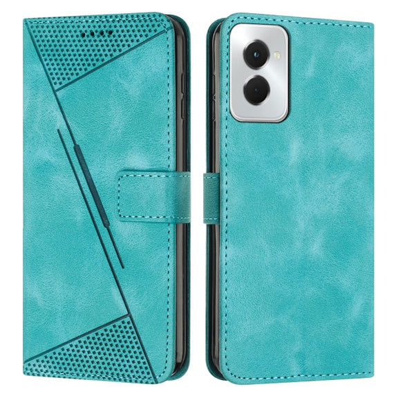 For Motorola Moto G Power 5G 2024 Dream Triangle Leather Phone Case with Lanyard(Green)