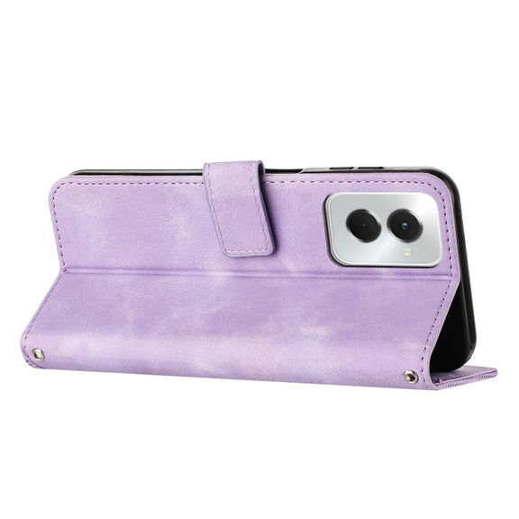 For Motorola Moto G Power 5G 2024 Dream Triangle Leather Phone Case with Lanyard(Purple)