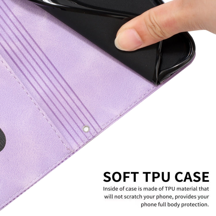 For Motorola Moto G Power 5G 2024 Dream Triangle Leather Phone Case with Lanyard(Purple)