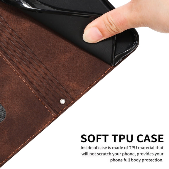 For Motorola Moto G Power 5G 2024 Dream Triangle Leather Phone Case with Lanyard(Brown)