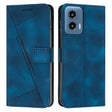 For Motorola Moto G Play 5G 2024/Moto G 5G 2024 Dream Triangle Leather Phone Case with Lanyard(Blue) - Motorola Cases by PMC Jewellery | Online Shopping South Africa | PMC Jewellery | Buy Now Pay Later Mobicred